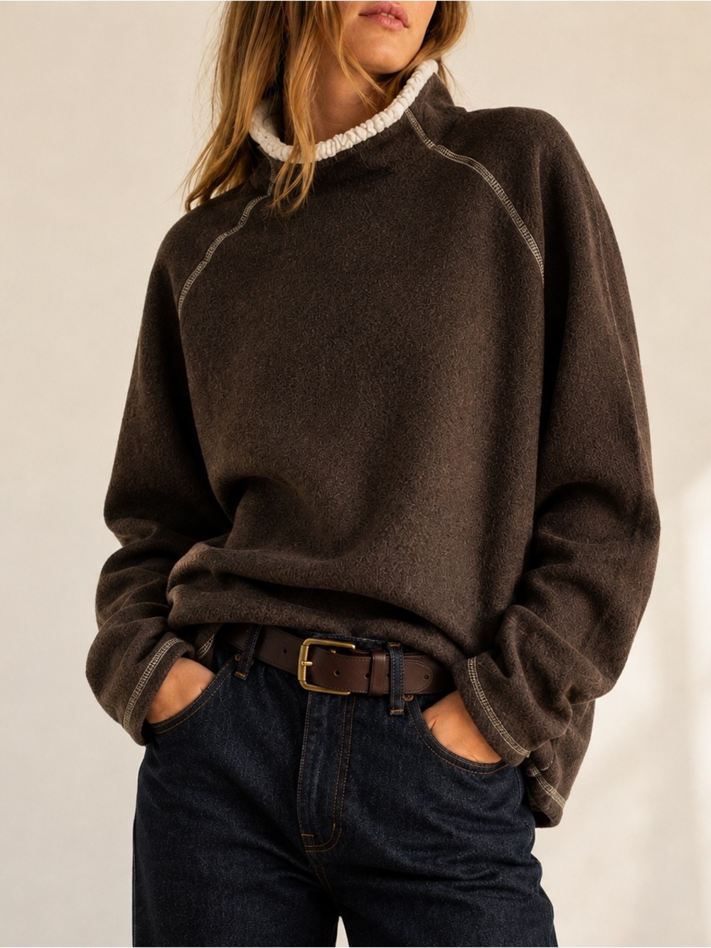 KÜHL Brown Sherpa Fleece Pullover XL Outdoor Heritage Hiking